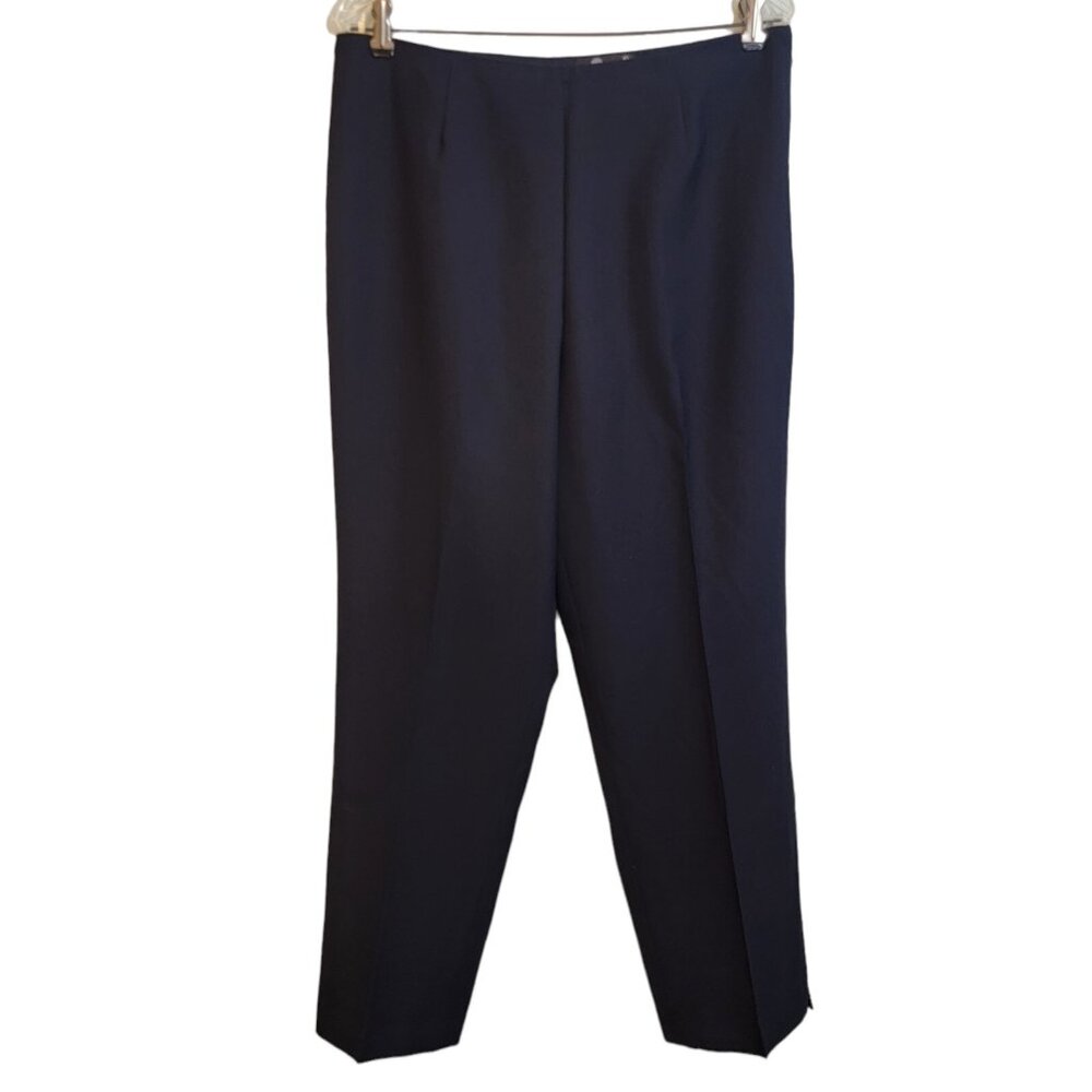 Jennifer and Grace 100% Pure Wool‎ Pants Dark Navy Sz 16 Women’s Career Trousers